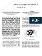 Estimation of Human Age Using Ear Recognition by KNN&SVM: A. Kavipriya A. Muthukumar