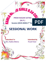 Sessional Work: Prem Nagar Satna (M.P.)
