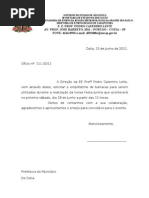 Ofício de agradecimento.