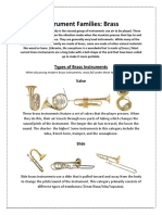 Instrument Families: Brass: Types of Brass Instruments