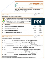 Grammar Practice Present Simple and Present Continuous Worksheet Answers