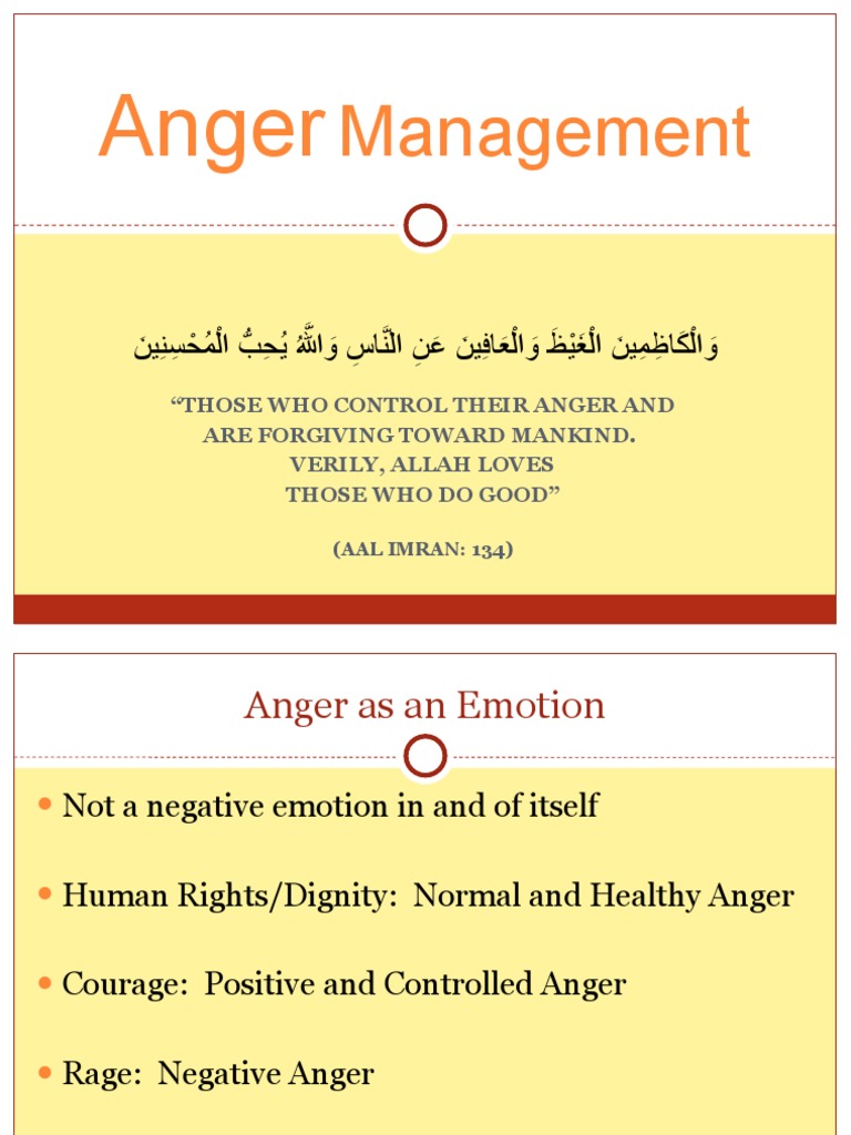 Anger Management | PDF | Anger | Religious Belief And Doctrine