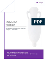 MEMORIA TEÓRICA 2019-2020 INFORME REPRODUCCIÓN ÁNFORA. Bloque I