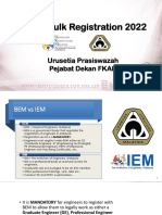 BEM Ebulk Registration 2022: Urusetia Prasiswazah Pejabat Dekan FKAB