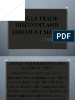Single Trade Discount and Discount Series: Lesson 8