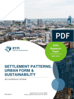 Settlement Patterns, Urban Form & Sustainability Settlement Patterns, Urban Form & Sustainability