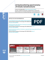 Rutherford Backscattering Spectrometry Analysis of InGaAs Nanostructures