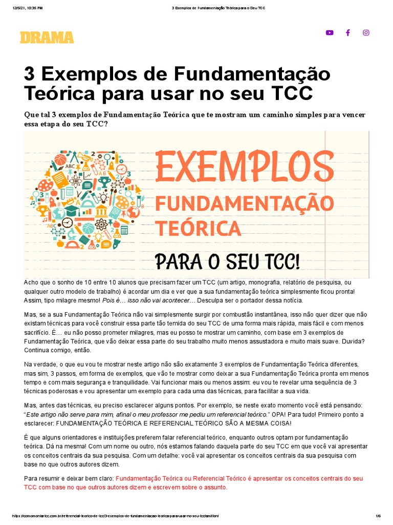 Exemplos de Fundamentação Teórica para TCC | PDF | Comunicação | Novas ...