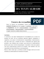 Fatores da textualidade: coesão, coerência e outros aspectos