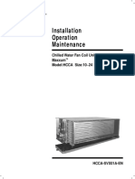 Installation Operation Maintenance: Chilled Water Fan Coil Unit Maxxum Model:HCCA Size:10 24