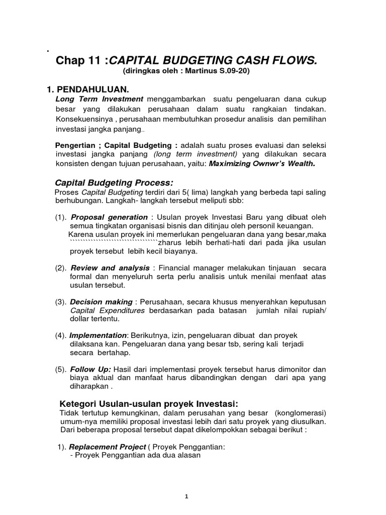 Chap 11 Capital Budgeting Cash Flow. 09 - 20 | PDF | Bisnis ...