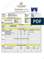 Job Application Form Del Foundation: Position That Applied