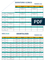 Horario laboratorio clínico febrero