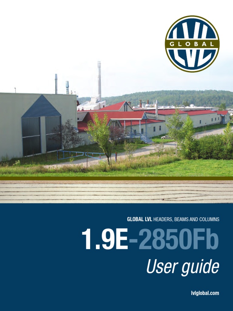 Global LVL 1.9E Span and Load Tables | PDF | Bending | Strength Of ...