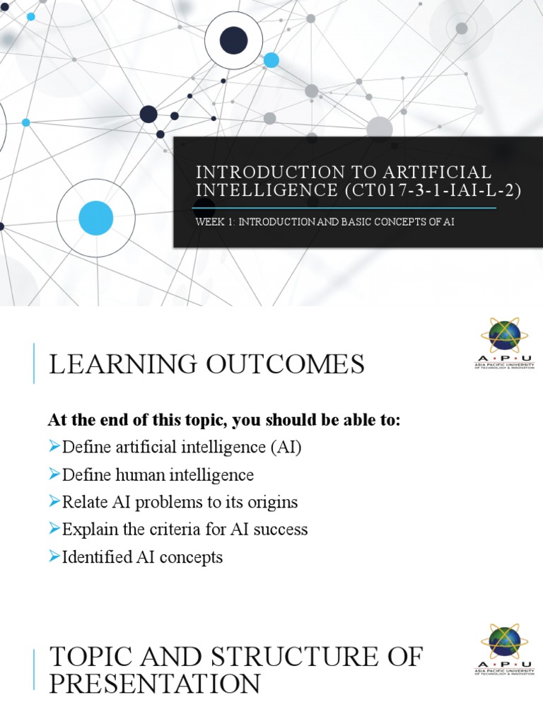 INTRODUCTION TO AI CONCEPTS intelligence overview