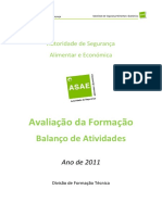 Avaliação Da Formação 2011