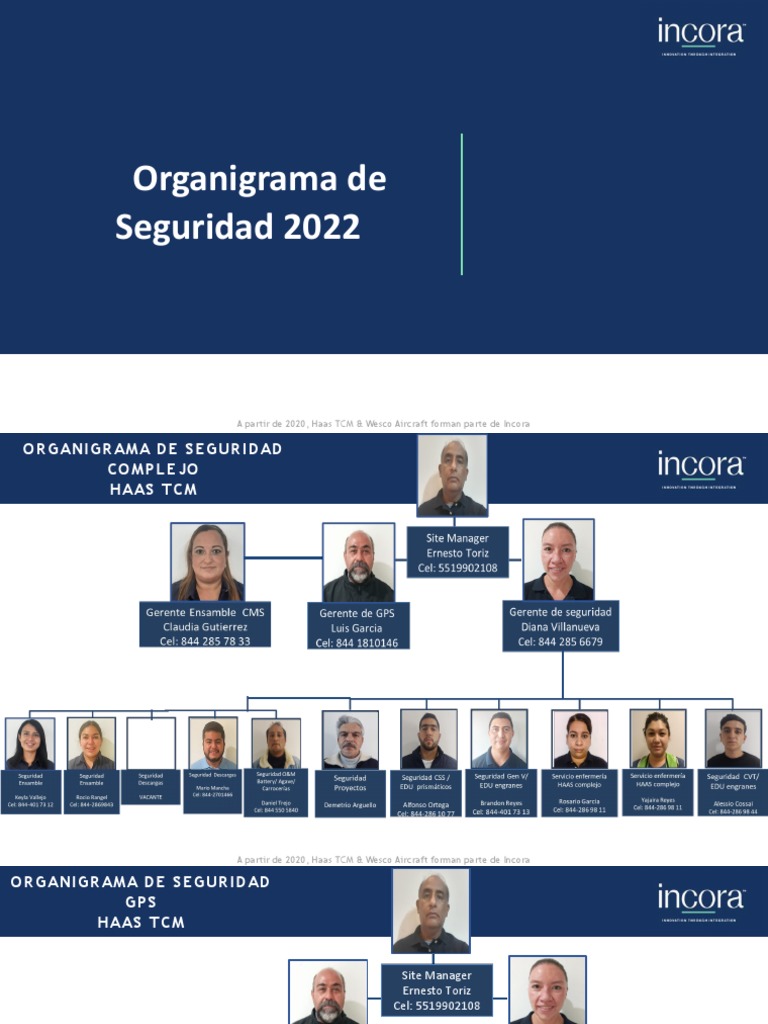 Organigrama de Seguridad Haas TCM 2022 | PDF