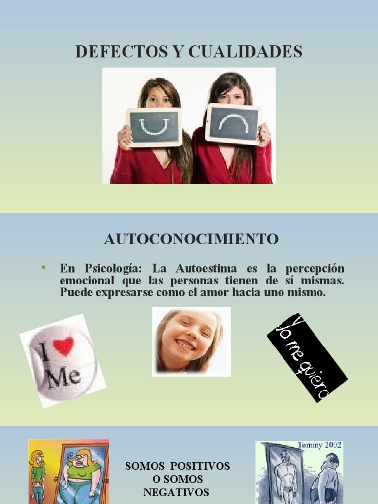 Cualidades y Defectos | PDF | Autoestima | Las emociones