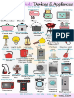 Household Devices Appliances Vocabulary