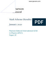 IGCSE Physics-Past Paper-Jan 20 Paper 2P (MS)