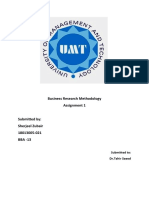 Business Research Methodology Assignment 1 Submitted By: Sherjeel Zubair 18013005-021 BBA - 13