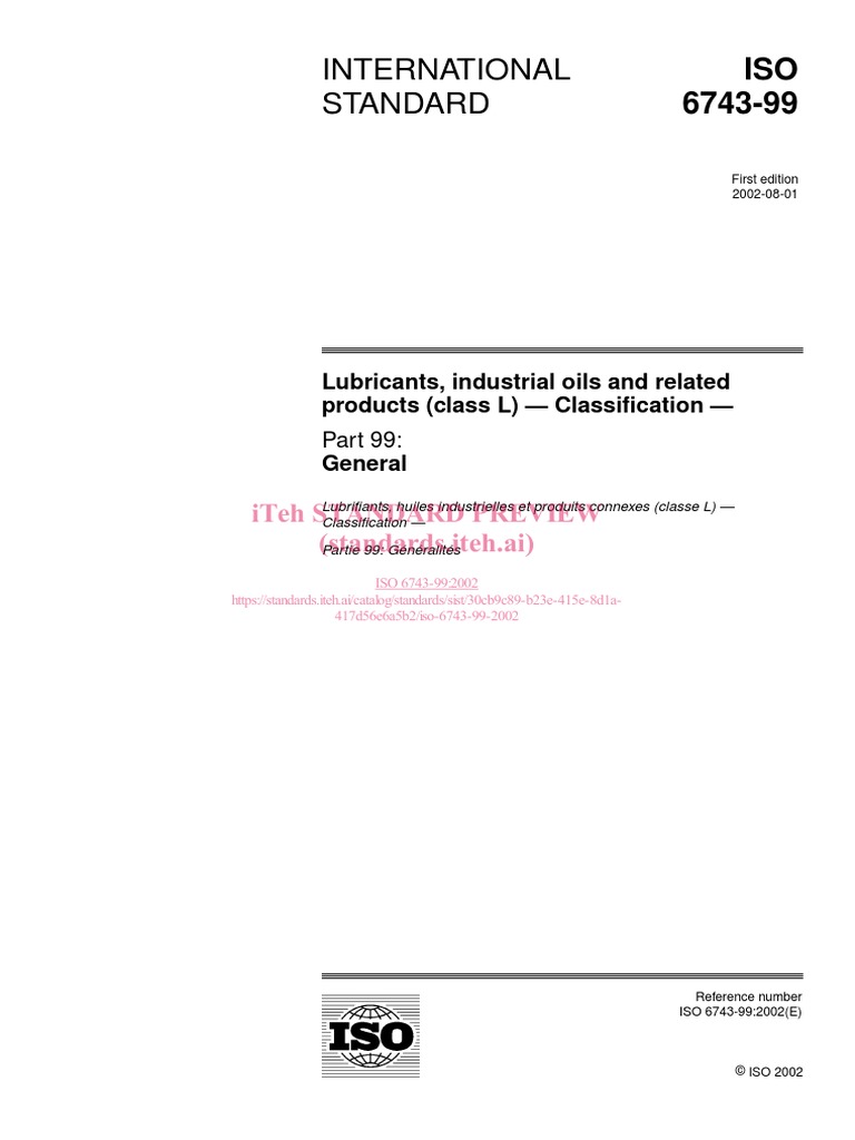 ISO 6743-99 - 2002 - Part. 99 - General | PDF | International ...