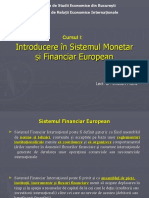 Curs - 1 - Introducere in Sistemul Financiar European