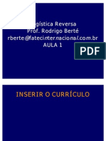 Aula 1 - LOGÍSTICA REVERSA