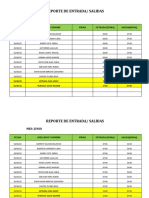 Reporte de Entrada y Salidas