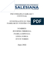 Investigación en Terapia Familiar en Nuestro Contexto