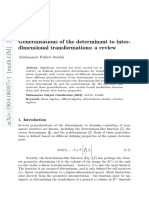 Generalisations of The Determinant To Inter-Dimensional Transformations: A Review