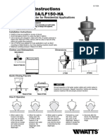 Installation Instructions Series LF150A/LF150-HA: Water Hammer Arrestor For Residential Applications