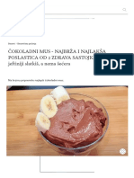 Recept Za Čokoladni Mus Od Dva Sastojka Banane I Kakao - Deserti - Deserti Bez Pečenja
