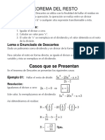 Teorema Del Resto - Teoría