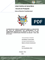 Universidad Católica de Santa María Escuela de Postgrado: Maestría en Derecho Constitucional