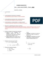 Examen Diagnóstico y Cuestionario Fenomenos