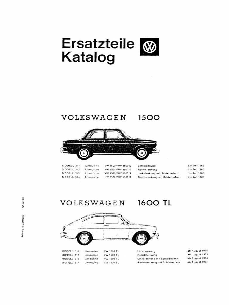 Ersatzteilkatalog VW Typ3