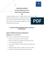 Guías de lectura de elementos rasgos, cognitivos y motivacionales de la personalidad