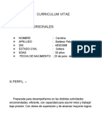 Curriculum Vitae I. Datos Personales: Iii - Perfil.