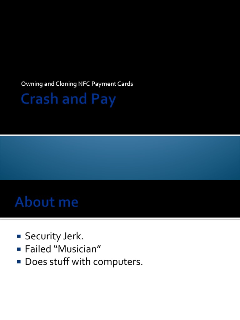 Owning and Cloning NFC Payment Cards PDF Emv Security