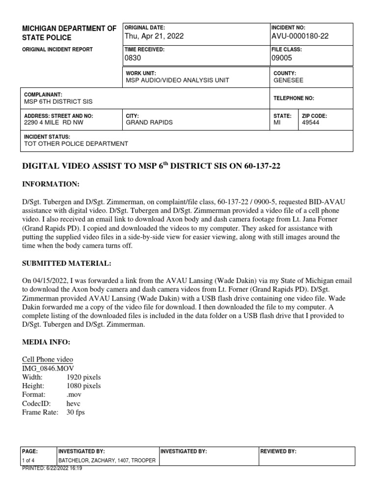 Digital Video Assist Report | PDF | Video | Computer File