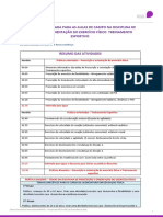 Plano de Aula Prescricao e Orientacao de Exercicio Fisico e Treinamento Esport