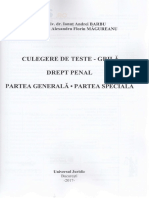 Culegere de Teste-Grila. Drept Penal