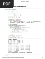 Problem 10: Gauss-Seidelmethod: Import As