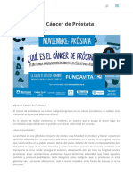 NOVIEMBRE - Cáncer de Próstata - Fundavita