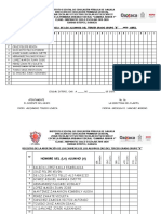 Lista de Asistencia de 3°b