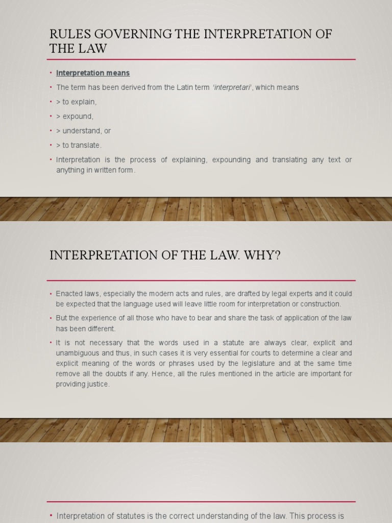 Statutory Interpretation Rules Guide | PDF | Statutory Interpretation ...