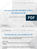 Variables, Tipos de Datos y Funciones C#