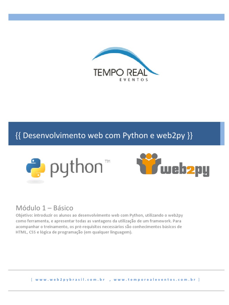 Apostila Web2py Basico | PDF | Python (linguagem de programação ...