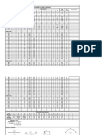 Planilla de aceros con dimensiones y marcas